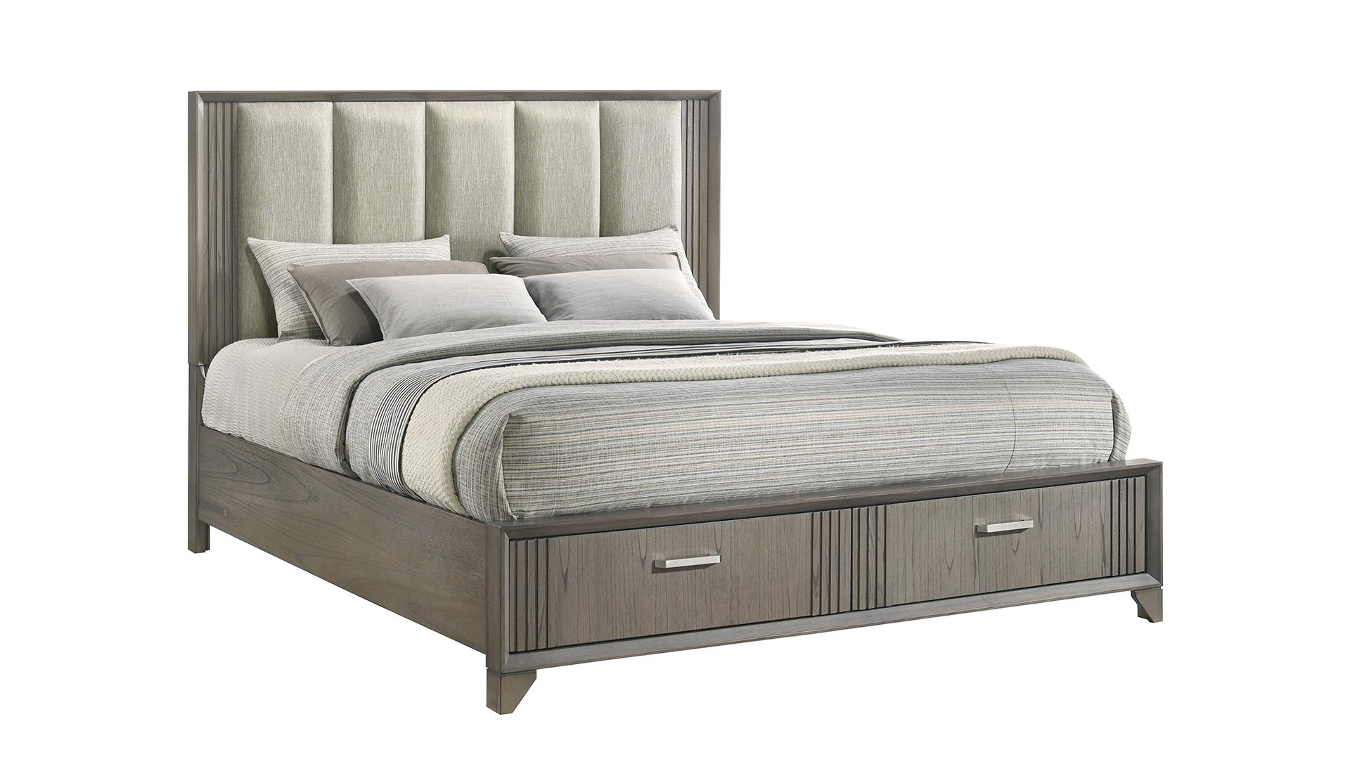 Hugo Queen Storage Bed Gray